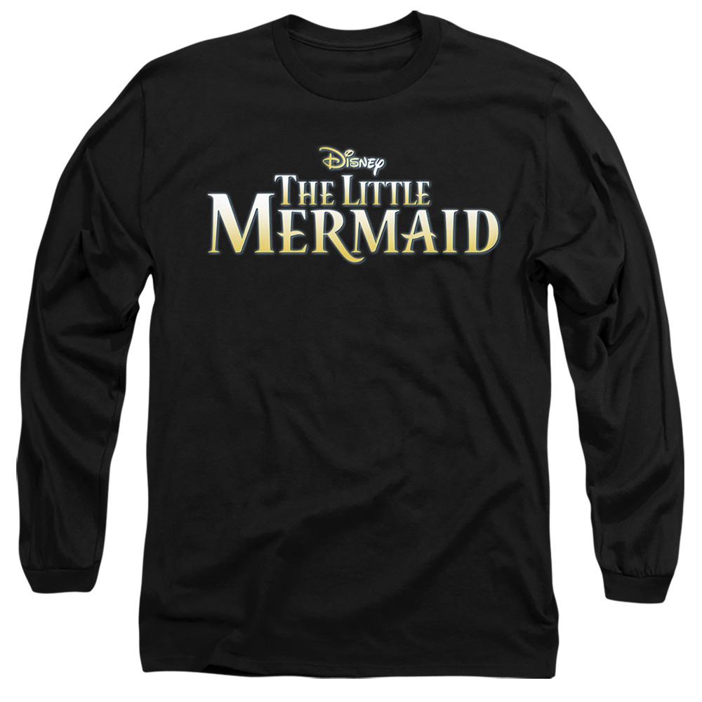 Black - Front - The Little Mermaid Unisex Adult Logo T-Shirt