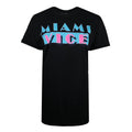 Black - Front - Miami Vice Womens-Ladies Logo T-Shirt