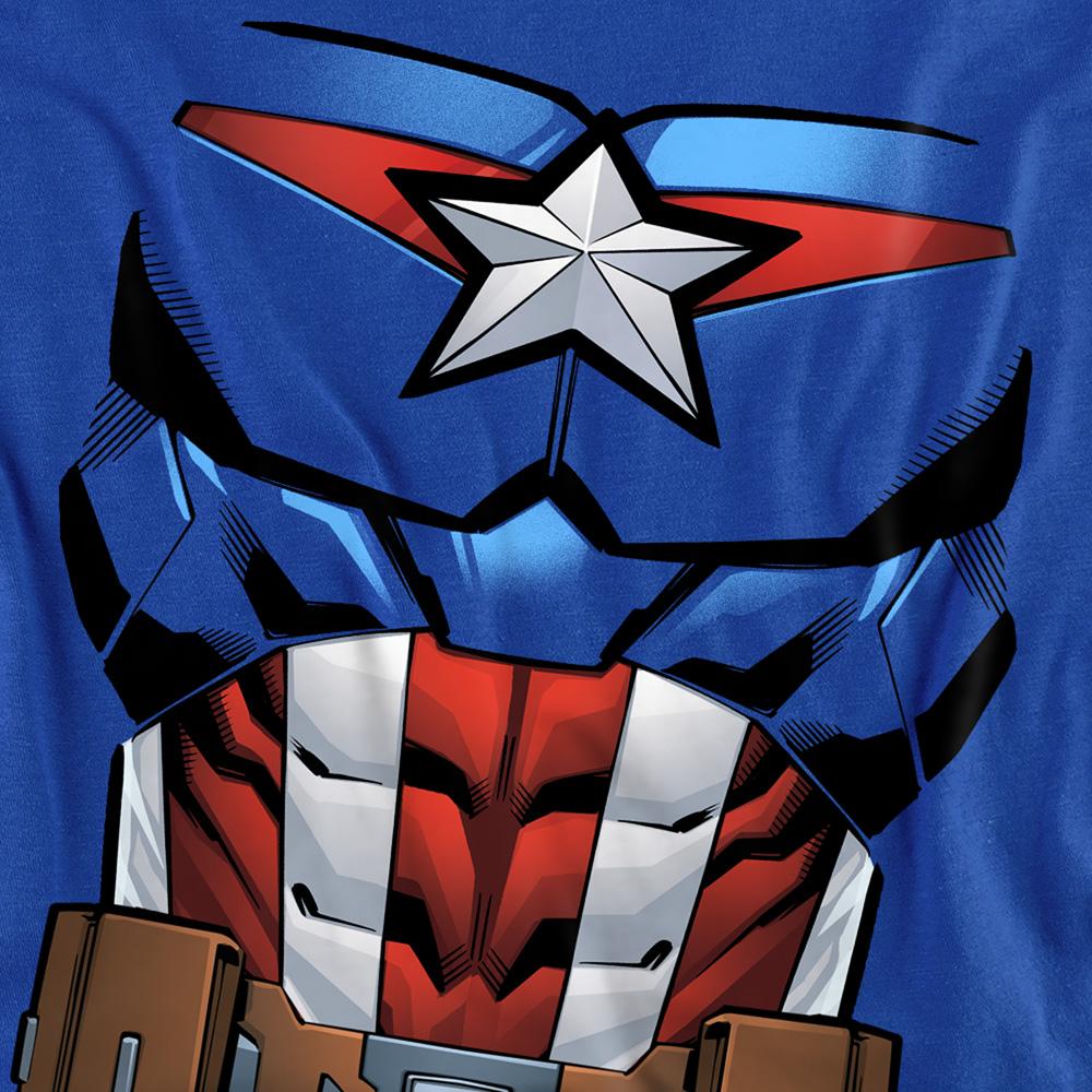Royal Blue - Back - Captain America Unisex Adult Costume T-Shirt
