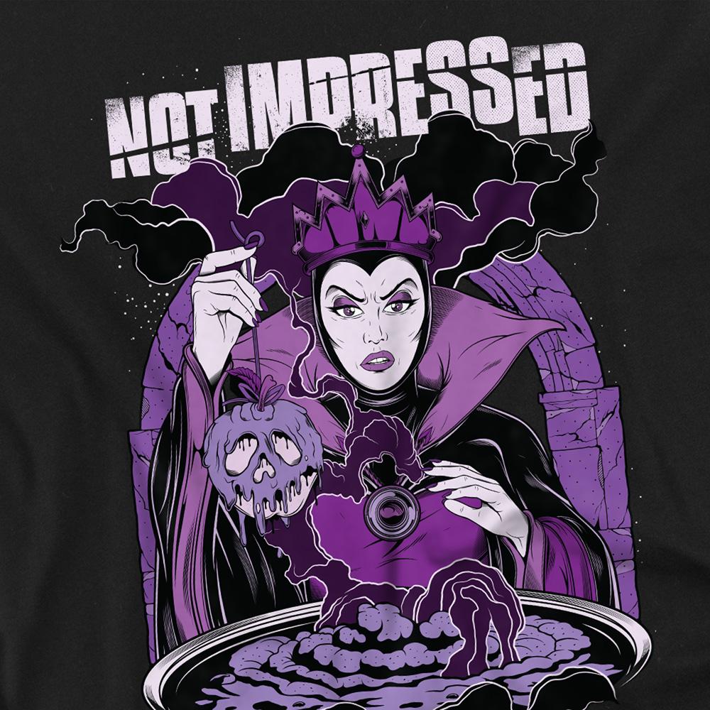 Black - Side - Disney Villains Unisex Adult Not Impressed Evil Queen T-Shirt