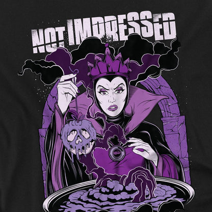 Black - Side - Disney Villains Unisex Adult Not Impressed Evil Queen T-Shirt