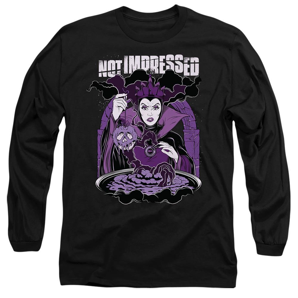 Black - Front - Disney Villains Unisex Adult Not Impressed Evil Queen T-Shirt
