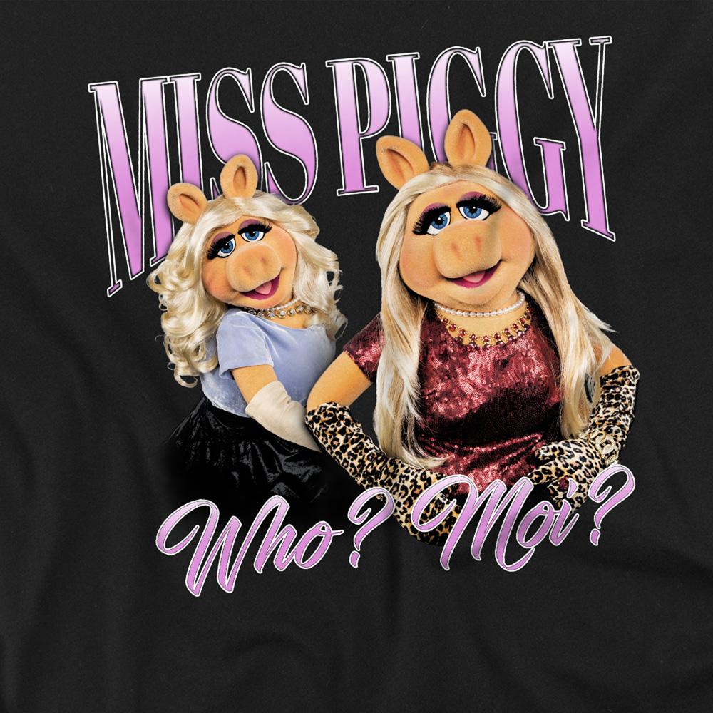 Black - Side - The Muppets Unisex Adult Bootleg Miss Piggy T-Shirt