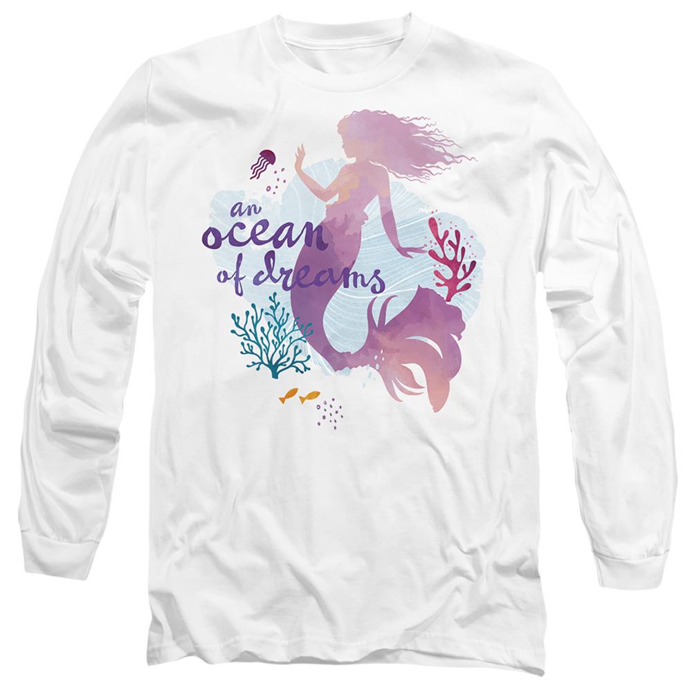 White - Front - The Little Mermaid Unisex Adult Ocean Of Dreams Ariel T-Shirt