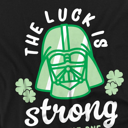 Black - Side - Star Wars Unisex Adult Strong Luck Darth Vader St Patricks Day T-Shirt