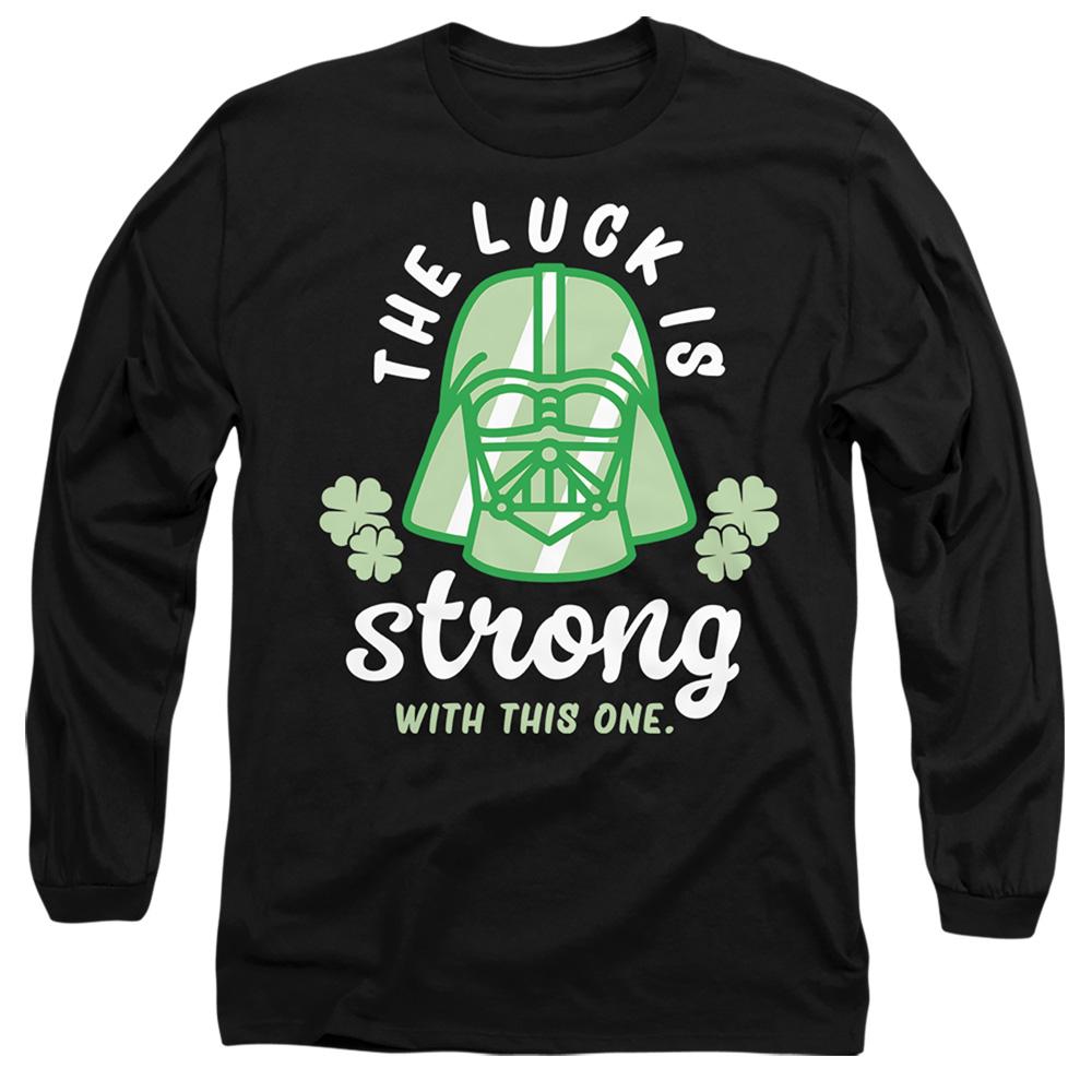 Black - Front - Star Wars Unisex Adult Strong Luck Darth Vader St Patricks Day T-Shirt