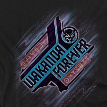 Black - Side - Black Panther: Wakanda Forever Unisex Adult Angled T-Shirt