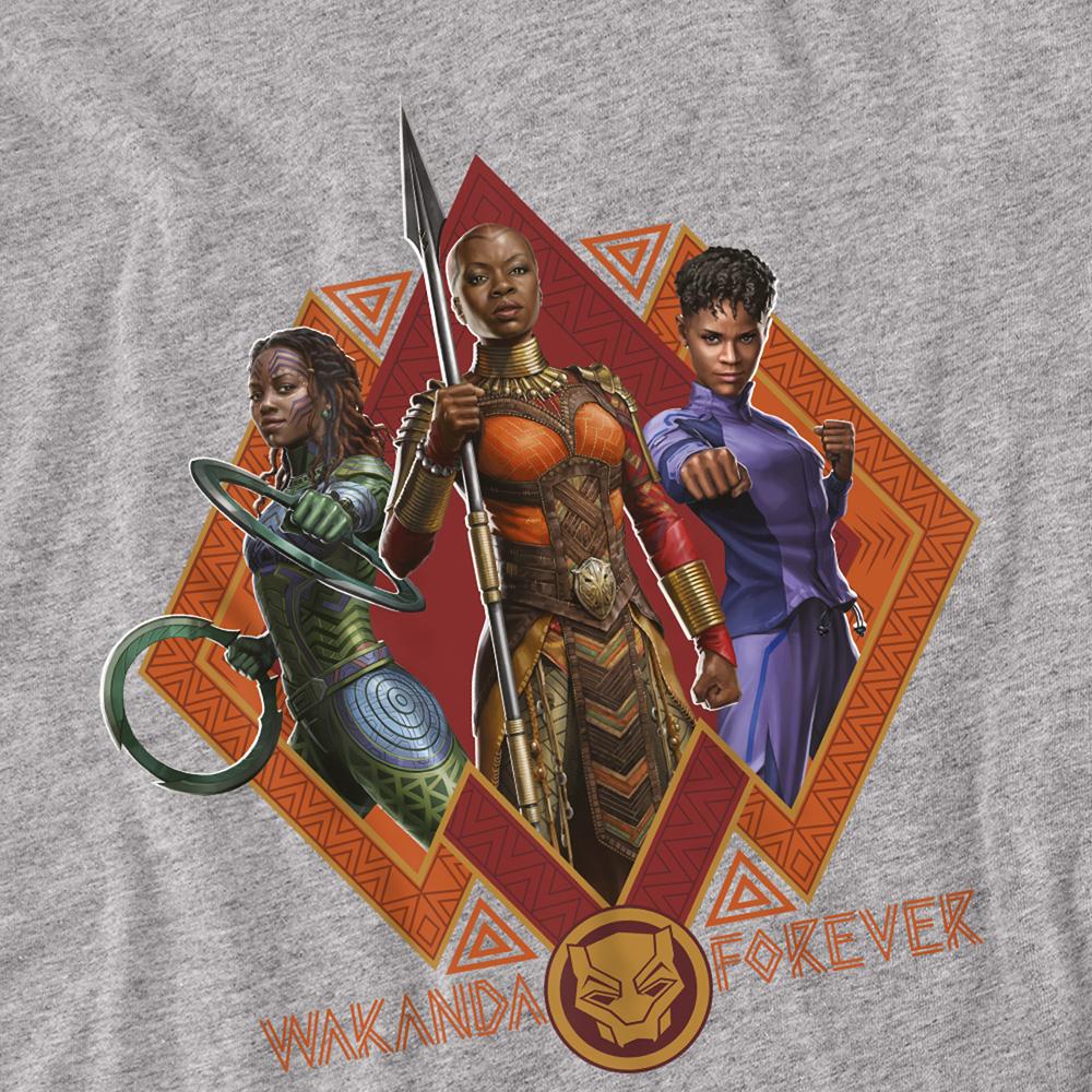 Sport Heather - Side - Black Panther: Wakanda Forever Unisex Adult Shuri Okoye Nakia T-Shirt
