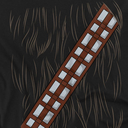 Black - Side - Star Wars Unisex Adult Chewbacca Costume T-Shirt