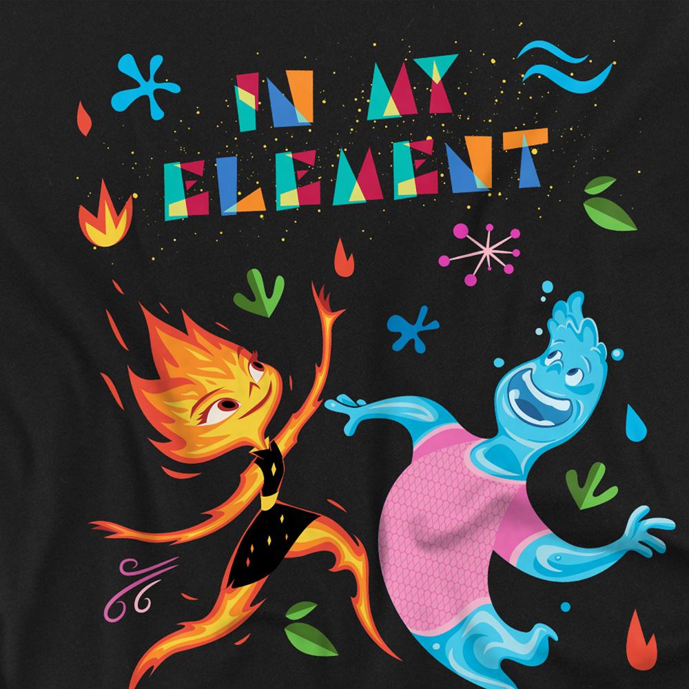Black - Side - Elemental Unisex Adult In My Element Ember & Wade T-Shirt