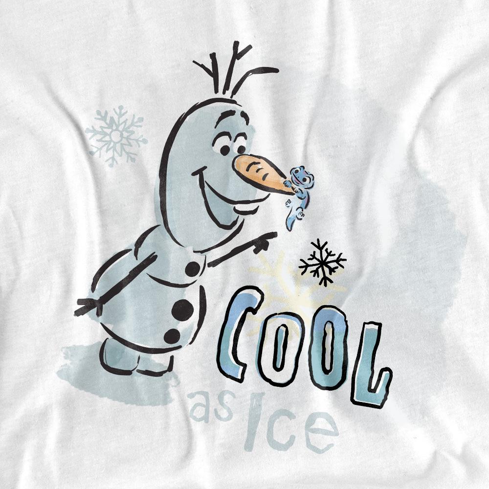 White - Side - Frozen Unisex Adult Cool As Ice Olaf T-Shirt