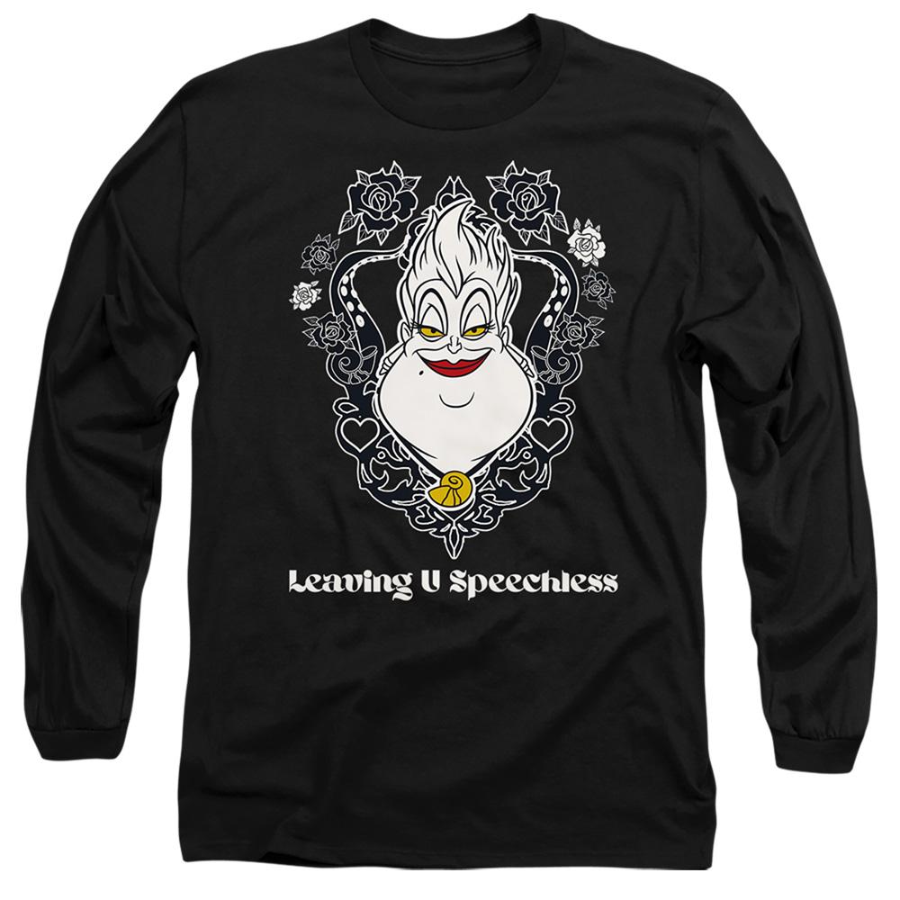 Black - Front - Disney Villains Unisex Adult Leaving U Speechless Ursula Valentine`s Day T-Shirt