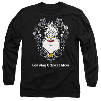 Black - Front - Disney Villains Unisex Adult Leaving U Speechless Ursula Valentine`s Day T-Shirt