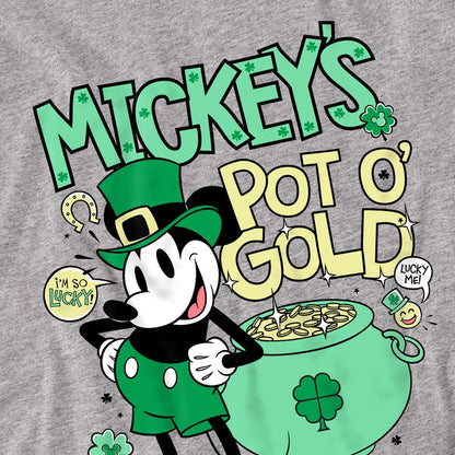 Sport Heather - Side - Mickey Mouse Unisex Adult Pot O Gold St Patricks Day T-Shirt