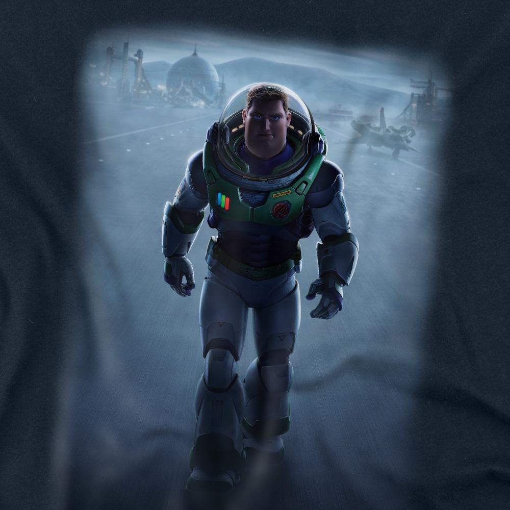 Navy - Side - Lightyear Unisex Adult Buzz Lightyear Poster T-Shirt