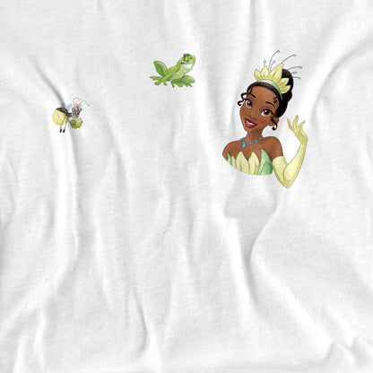 White - Side - The Princess and the Frog Unisex Adult Cool Vibes Tiana & Prince Naveen T-Shirt