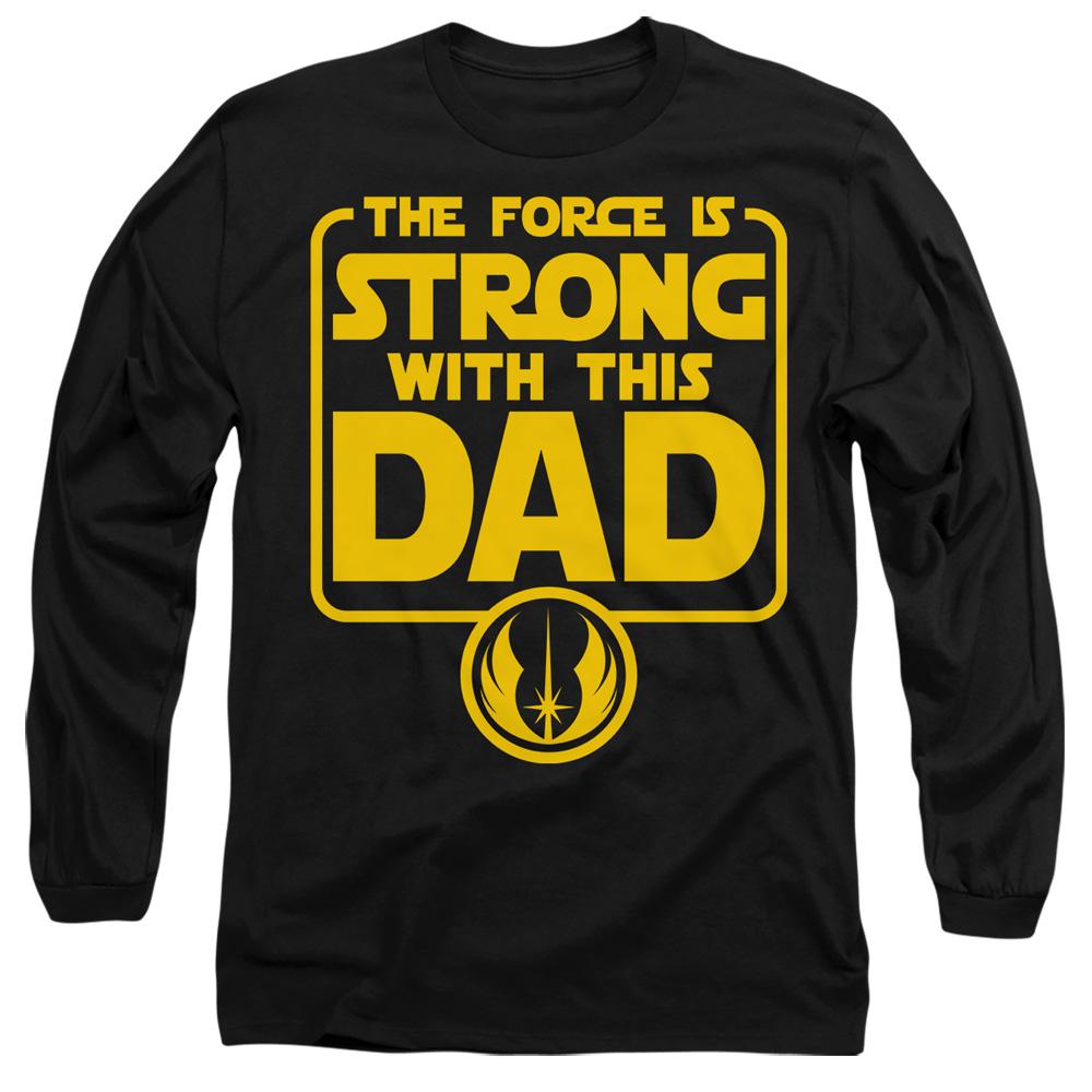 Black - Front - Star Wars Unisex Adult Force Is Strong Dad Fathers Day T-Shirt