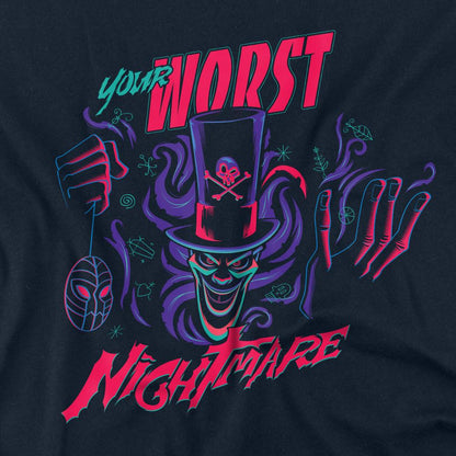 Navy - Side - Disney Villains Unisex Adult Your Worst Nightmare T-Shirt