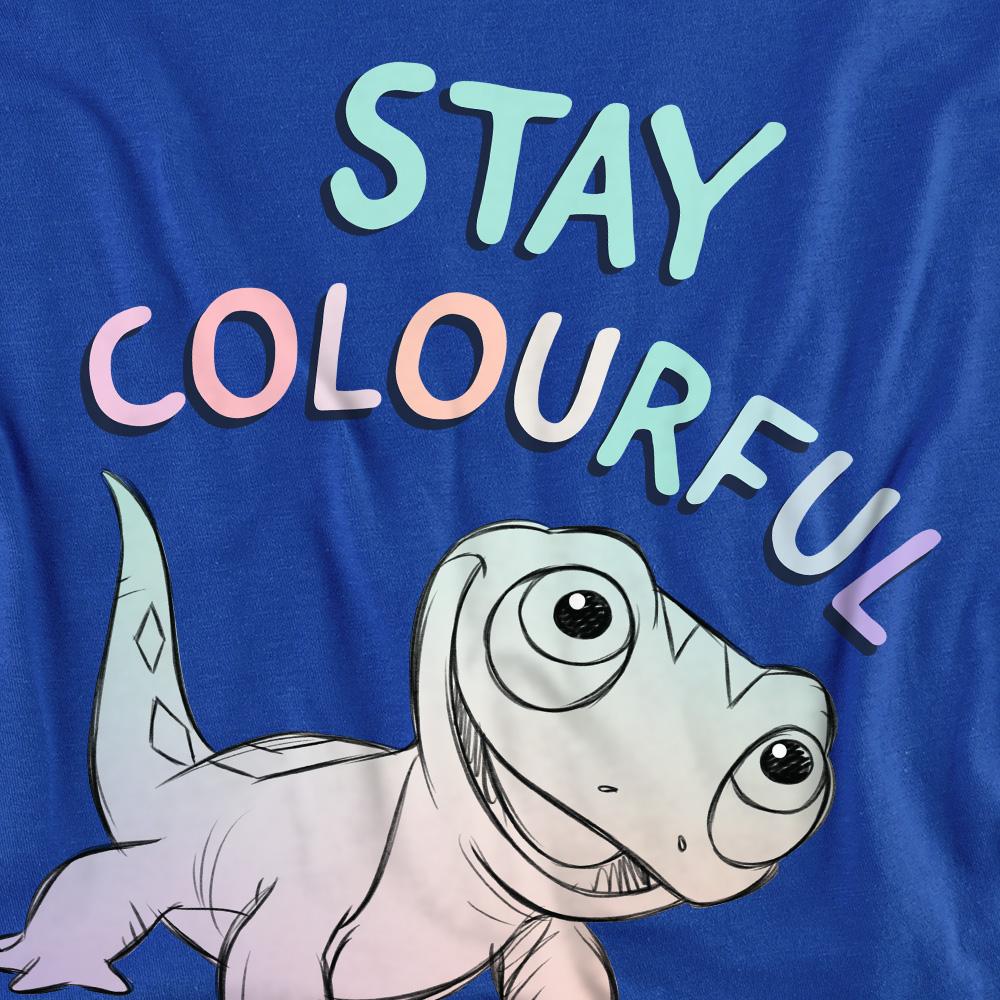 Royal Blue - Side - Frozen Unisex Adult Stay Colourful Bruni T-Shirt