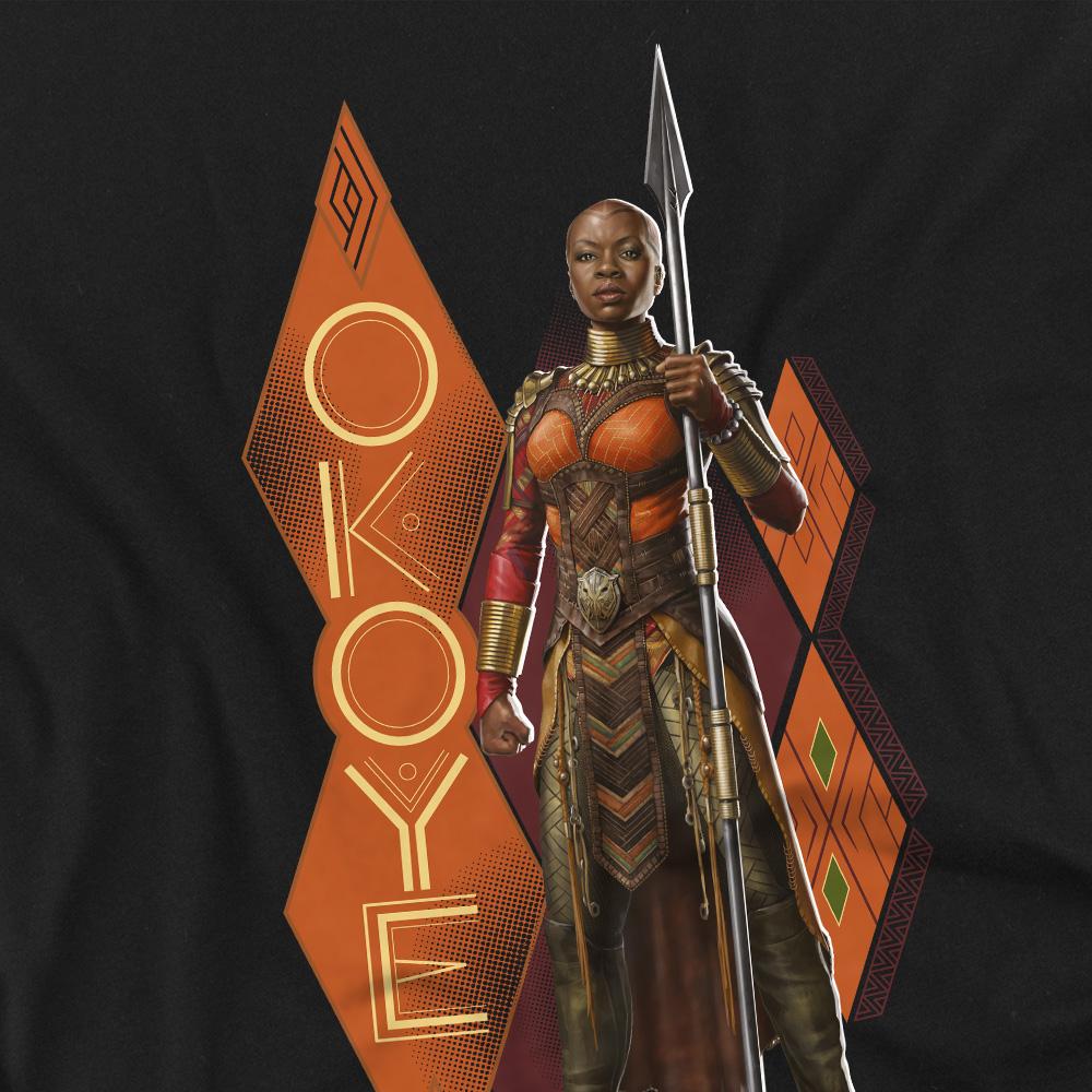 Black - Side - Black Panther: Wakanda Forever Unisex Adult Okoye T-Shirt