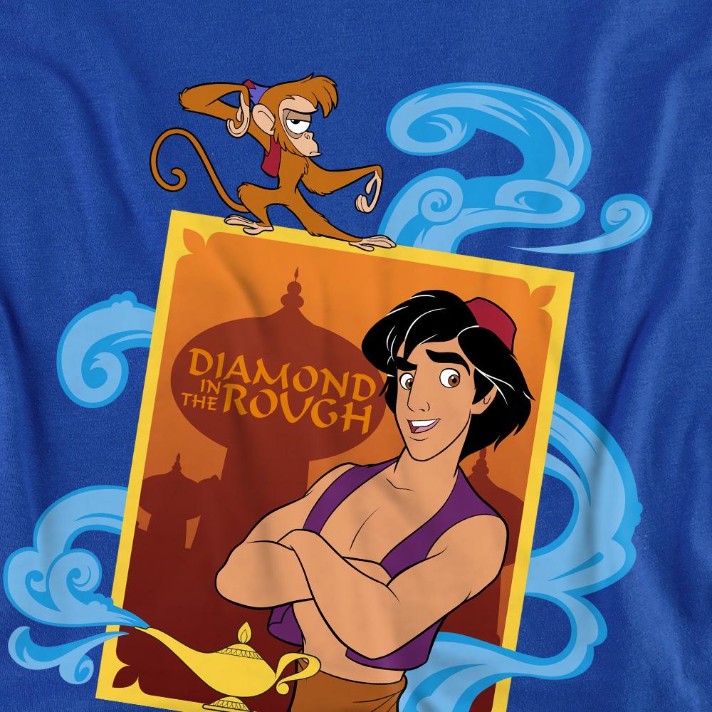 Royal Blue - Side - Aladdin Unisex Adult Diamond In The Rough Abu T-Shirt