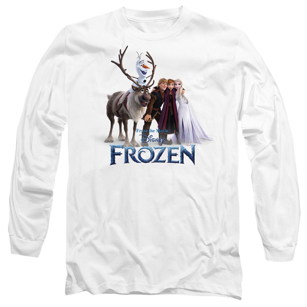 White - Front - Frozen Unisex Adult Group Photo T-Shirt