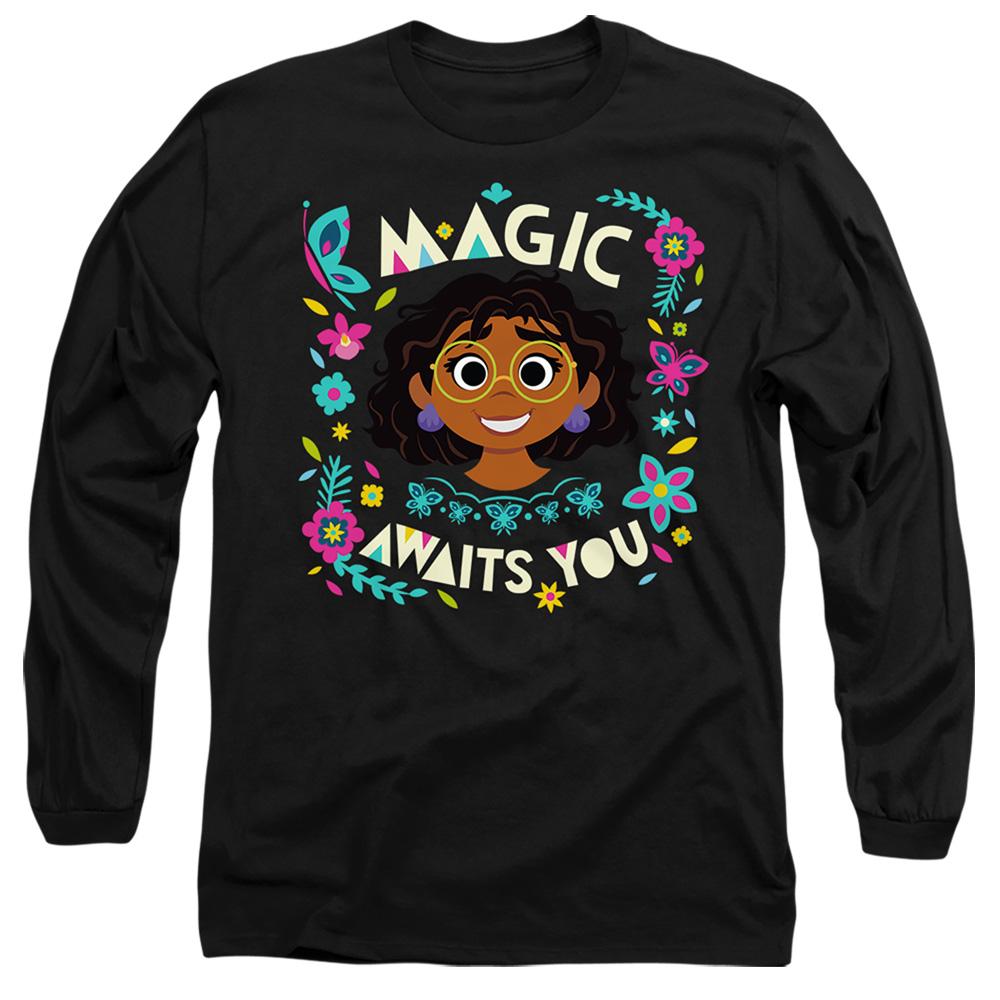 Black - Front - Encanto Unisex Adult Magic Awaits You Mirabel T-Shirt