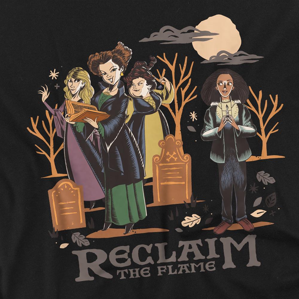 Black - Side - Hocus Pocus 2 Unisex Adult Reclaim The Flame Sanderson Sisters T-Shirt