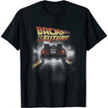 Black - Front - Back To The Future Mens Delorean T-Shirt