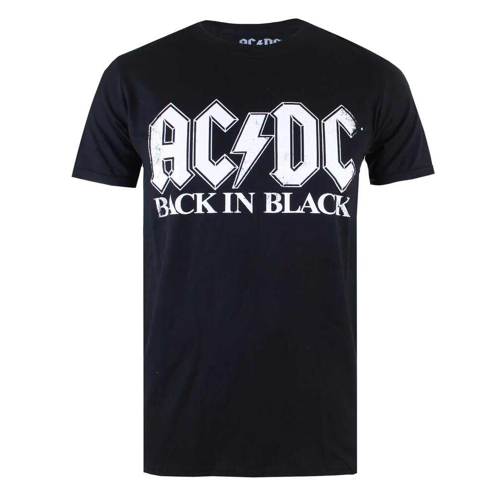 Black - Front - AC-DC Mens Back In Black T-Shirt