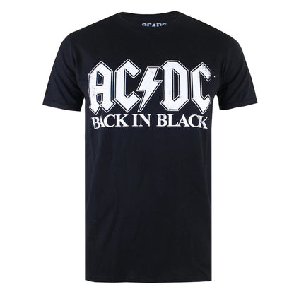 Black - Front - AC-DC Mens Back In Black T-Shirt