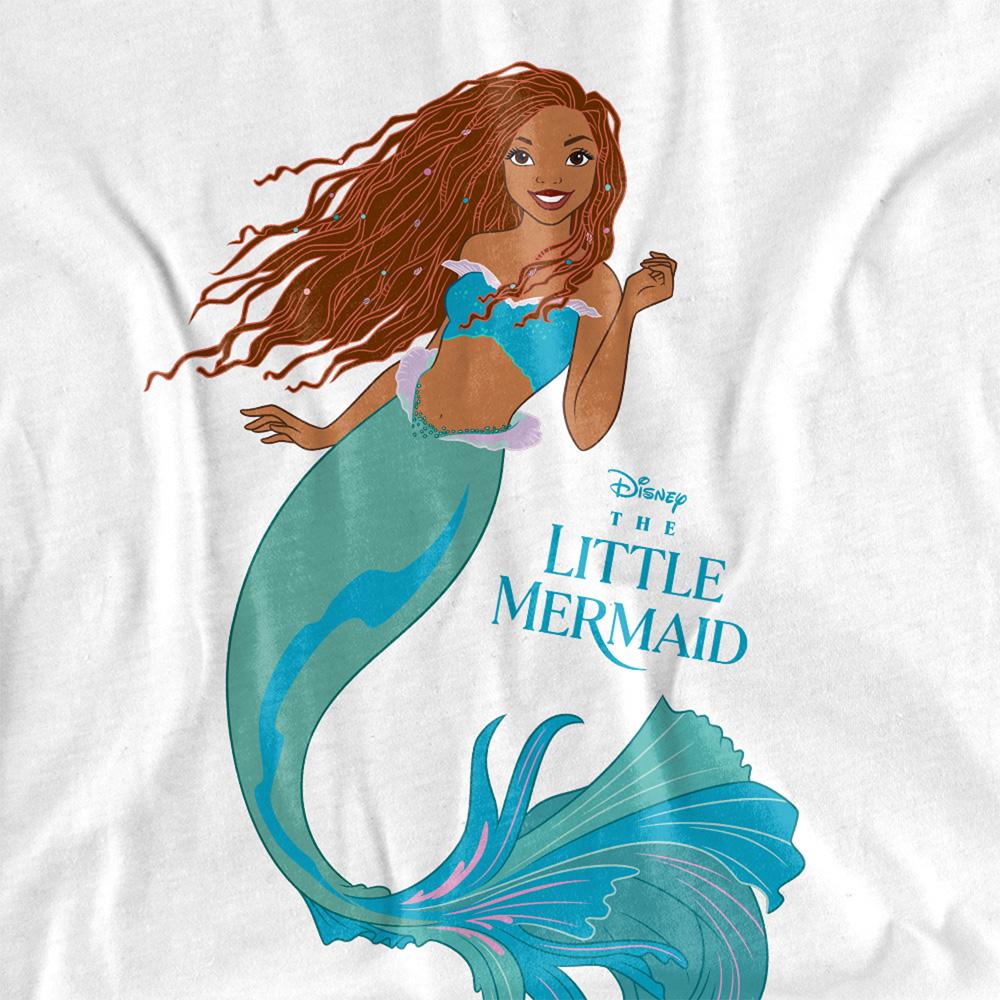 White - Side - The Little Mermaid Unisex Adult Classic Ariel T-Shirt