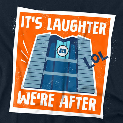 Navy - Side - Monsters at Work Unisex Adult It´s Laughter We´re After T-Shirt