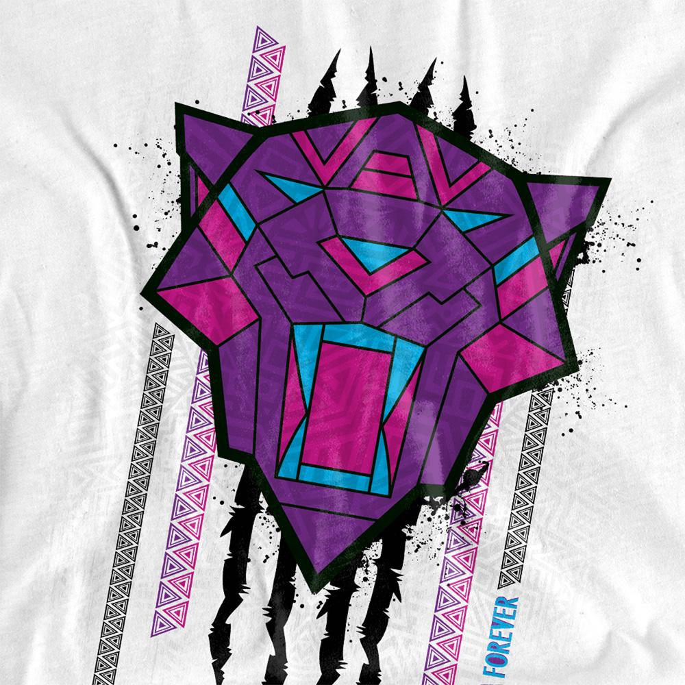 White - Side - Black Panther: Wakanda Forever Unisex Adult Head Slash T-Shirt