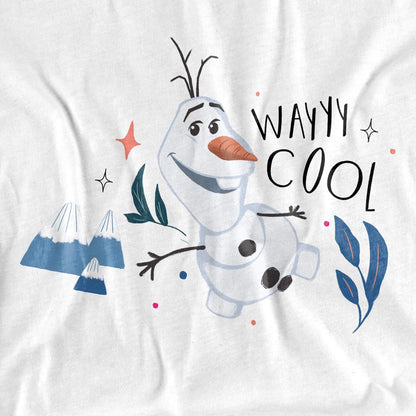 White - Side - Frozen Unisex Adult Wayyy Cool Olaf T-Shirt