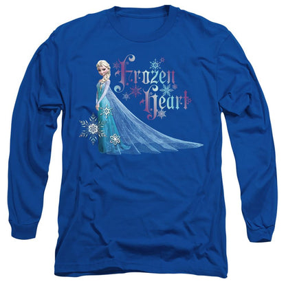 Royal Blue - Front - Frozen Unisex Adult Frozen Heart Elsa T-Shirt