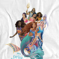 White - Side - The Little Mermaid Unisex Adult Ariel & King Triton Group Poster T-Shirt