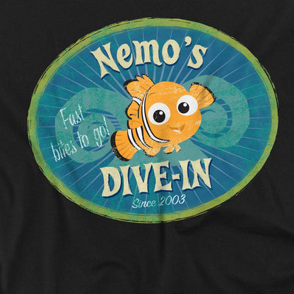 Black - Side - Finding Nemo Unisex Adult Nemo´s Dive In T-Shirt