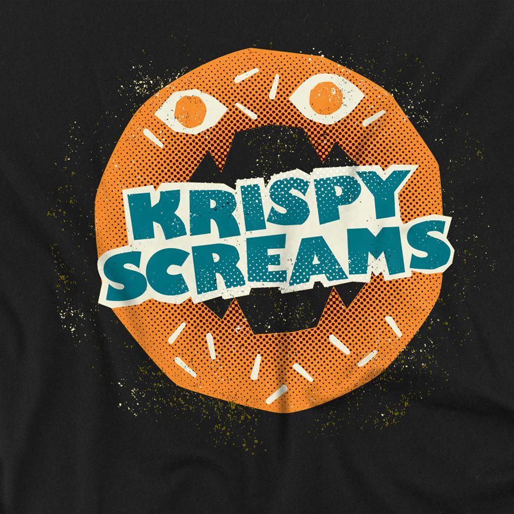 Black - Side - Monsters at Work Unisex Adult Krispy Screams Doughnut T-Shirt