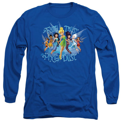 Royal Blue - Front - Disney Fairies Unisex Adult Faith, Trust And Pixie Dust Tinker Bell T-Shirt