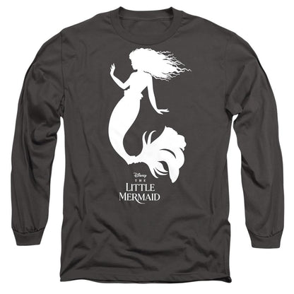 Charcoal - Front - The Little Mermaid Unisex Adult Ariel Silhouette T-Shirt