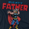 Navy - Side - Thor Unisex Adult Mighty Father Fathers Day T-Shirt