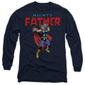 Navy - Front - Thor Unisex Adult Mighty Father Fathers Day T-Shirt