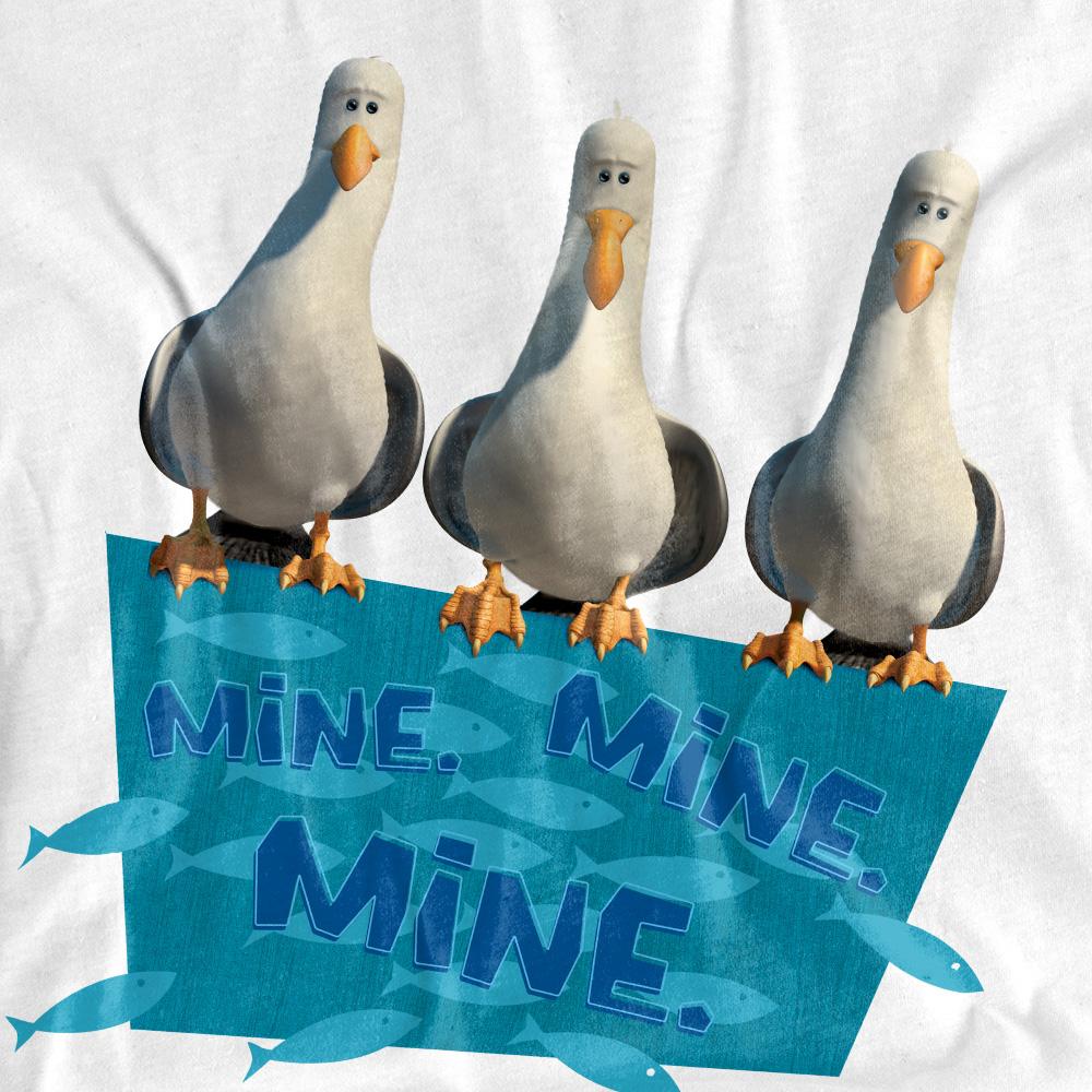 White - Side - Finding Nemo Unisex Adult Mine Mine Mine T-Shirt