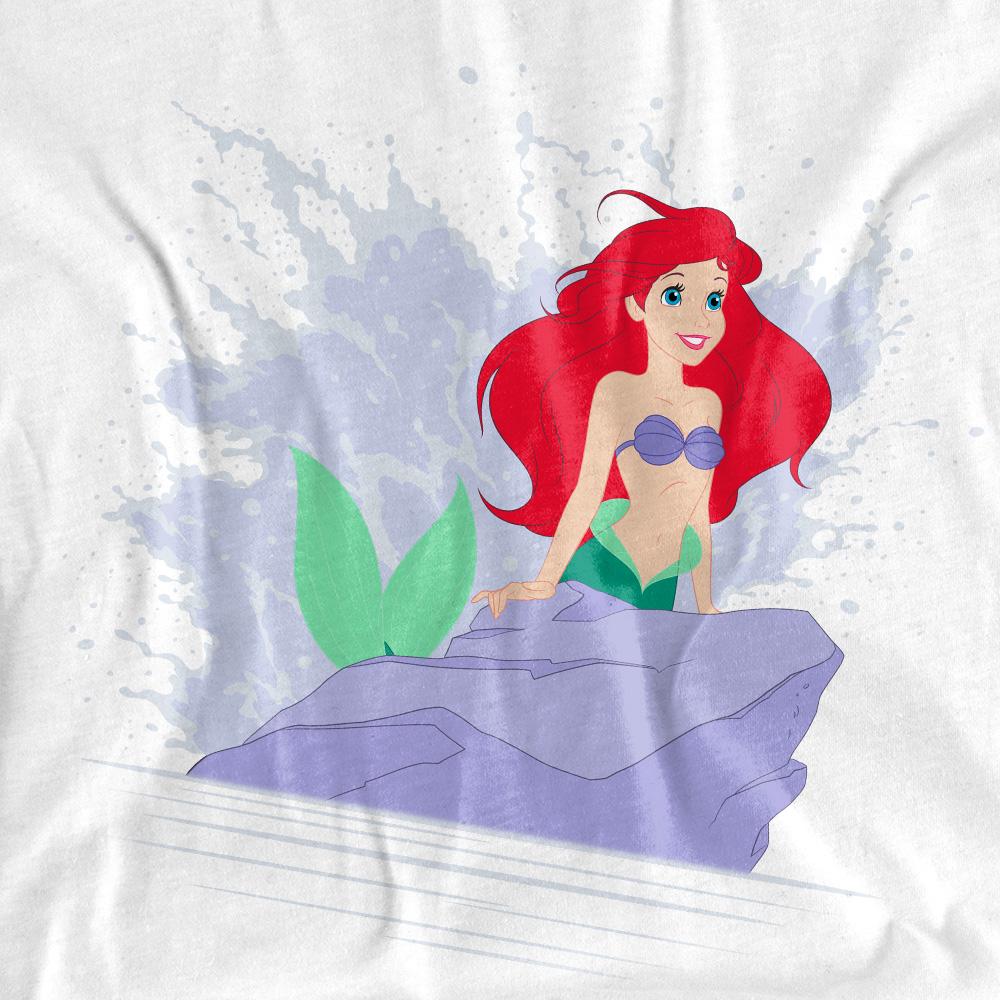 White - Side - The Little Mermaid Unisex Adult Ariel Splash T-Shirt