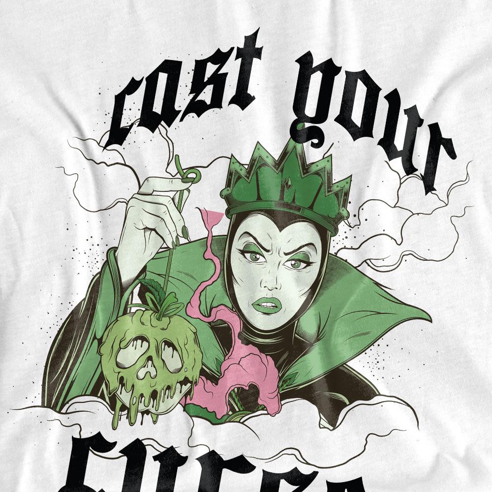 White - Side - Disney Villains Unisex Adult Cast Your Curse T-Shirt