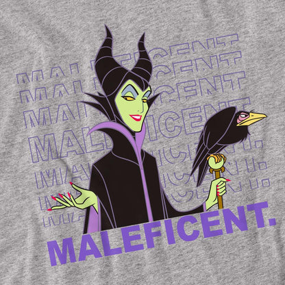 Sport Heather - Side - Disney Villains Unisex Adult Maleficent Repeat Name T-Shirt