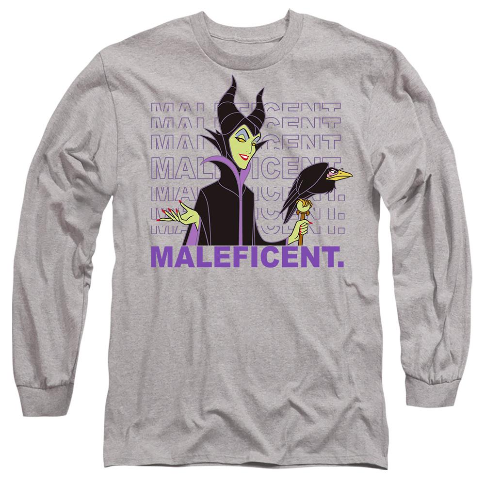Sport Heather - Front - Disney Villains Unisex Adult Maleficent Repeat Name T-Shirt