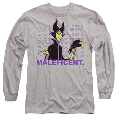Sport Heather - Front - Disney Villains Unisex Adult Maleficent Repeat Name T-Shirt