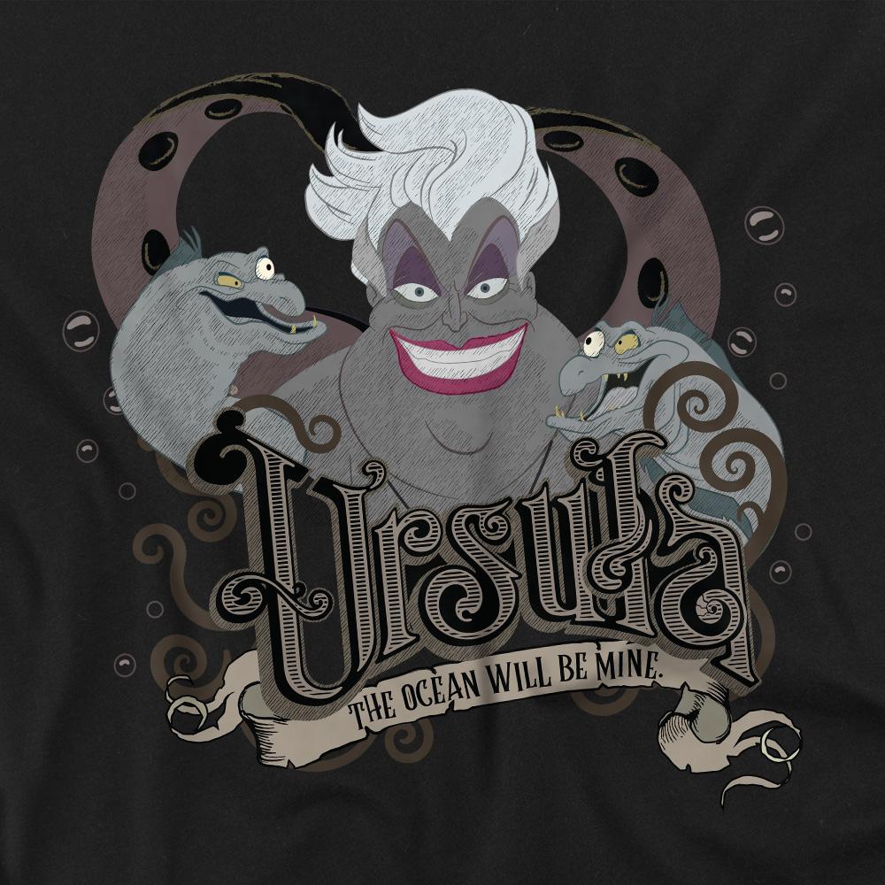 Black - Side - The Little Mermaid Unisex Adult Ocean Will Be Mine Ursula T-Shirt